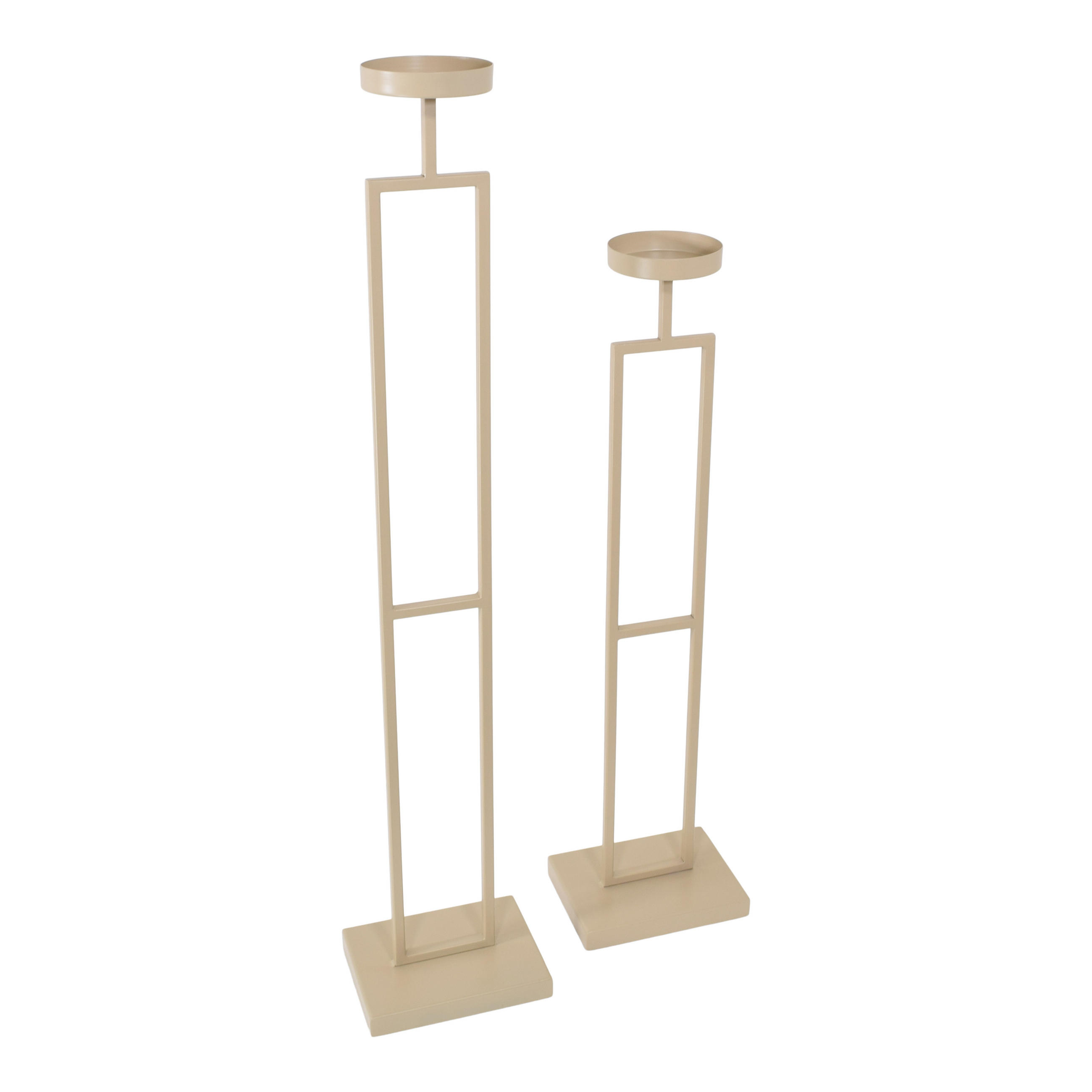 KERZENHALTER Flame - Beige, Metall (20/100/20cm) - LOFT42