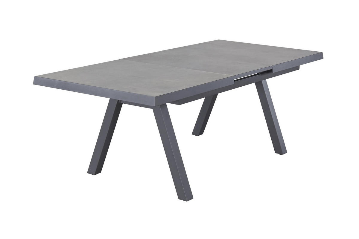 GARTENTISCH Kalifornien 160/210x100x75cm, Keramik, Anthrazit - Anthrazit, Keramik (100/210/75cm) - dasmöbelwerk