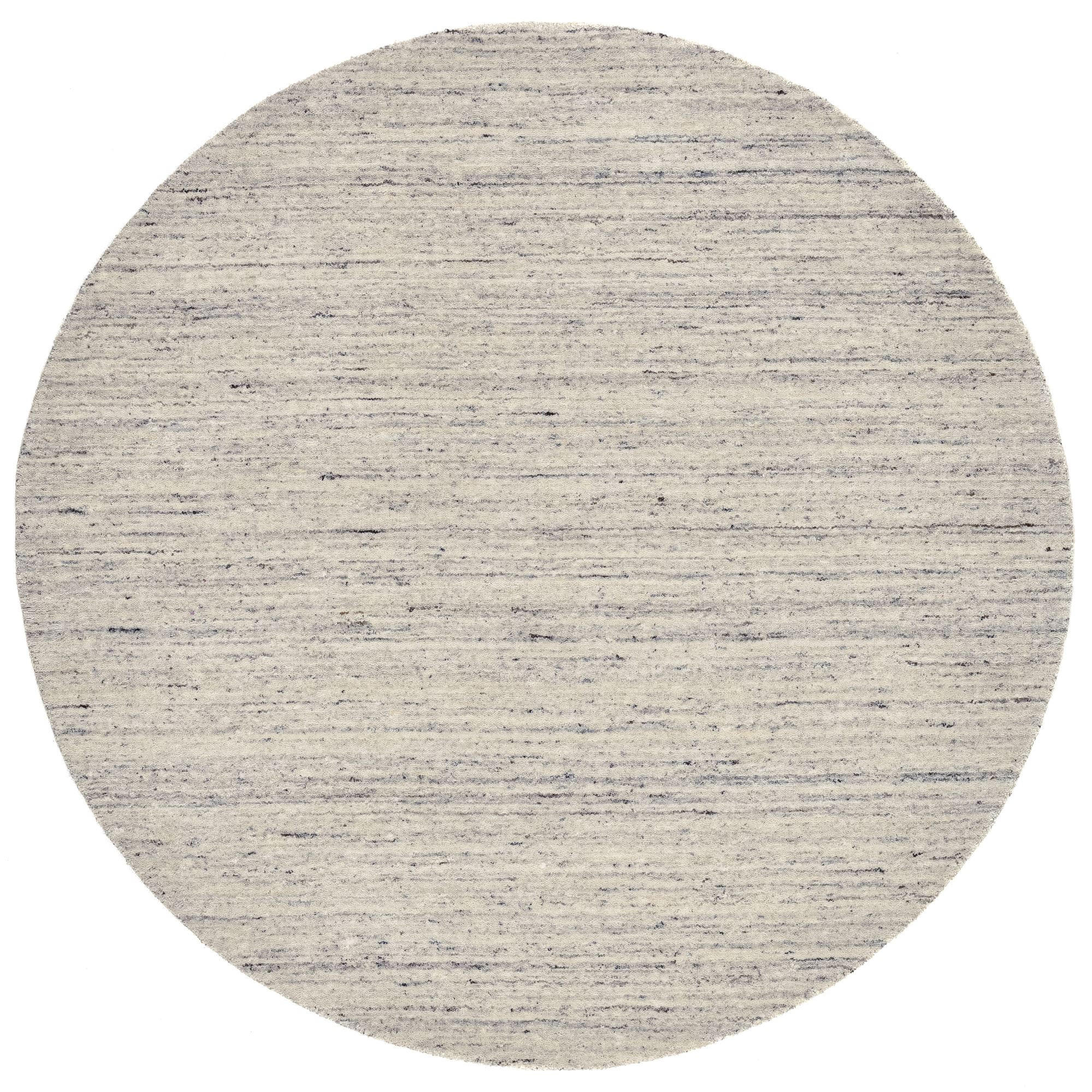 HANDWEBTEPPICH Pure 100x100 cm - Hellgrau, Textil (100/100cm) - THEKO