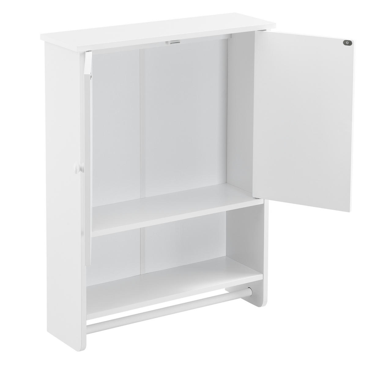 HÄNGESCHRANK Steyr - Weiß, Holzwerkstoff (48.7/65/14.5cm) - [en.casa]
