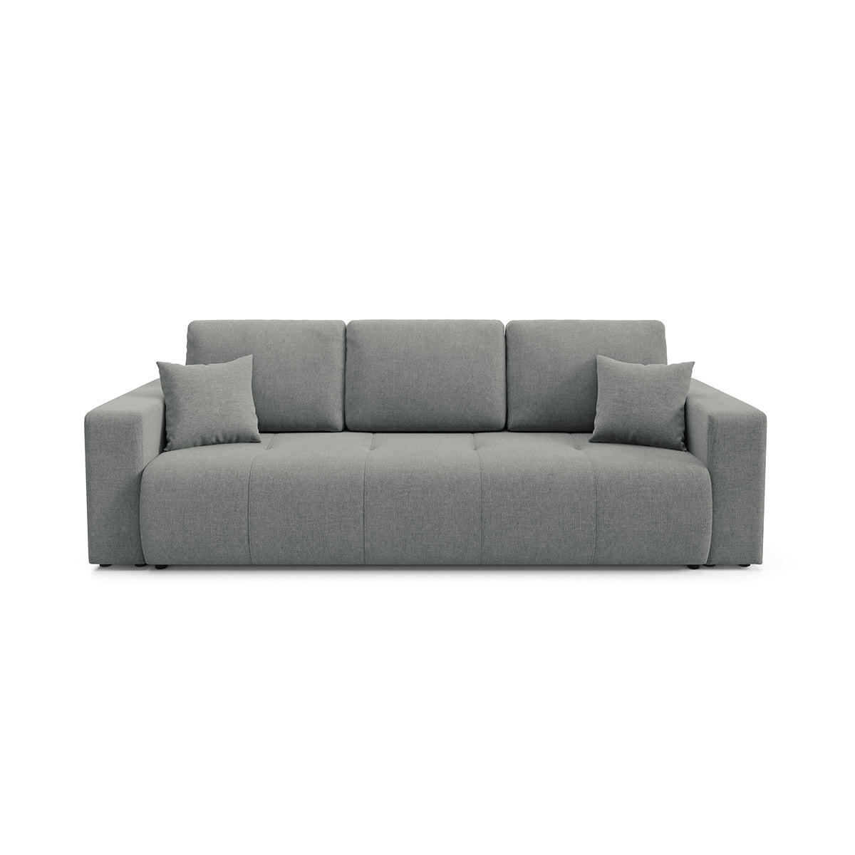 SOFA Giulia 3 Sitzplätze Grau - Grau, Holz (244/82/102cm) - Petits-meubles