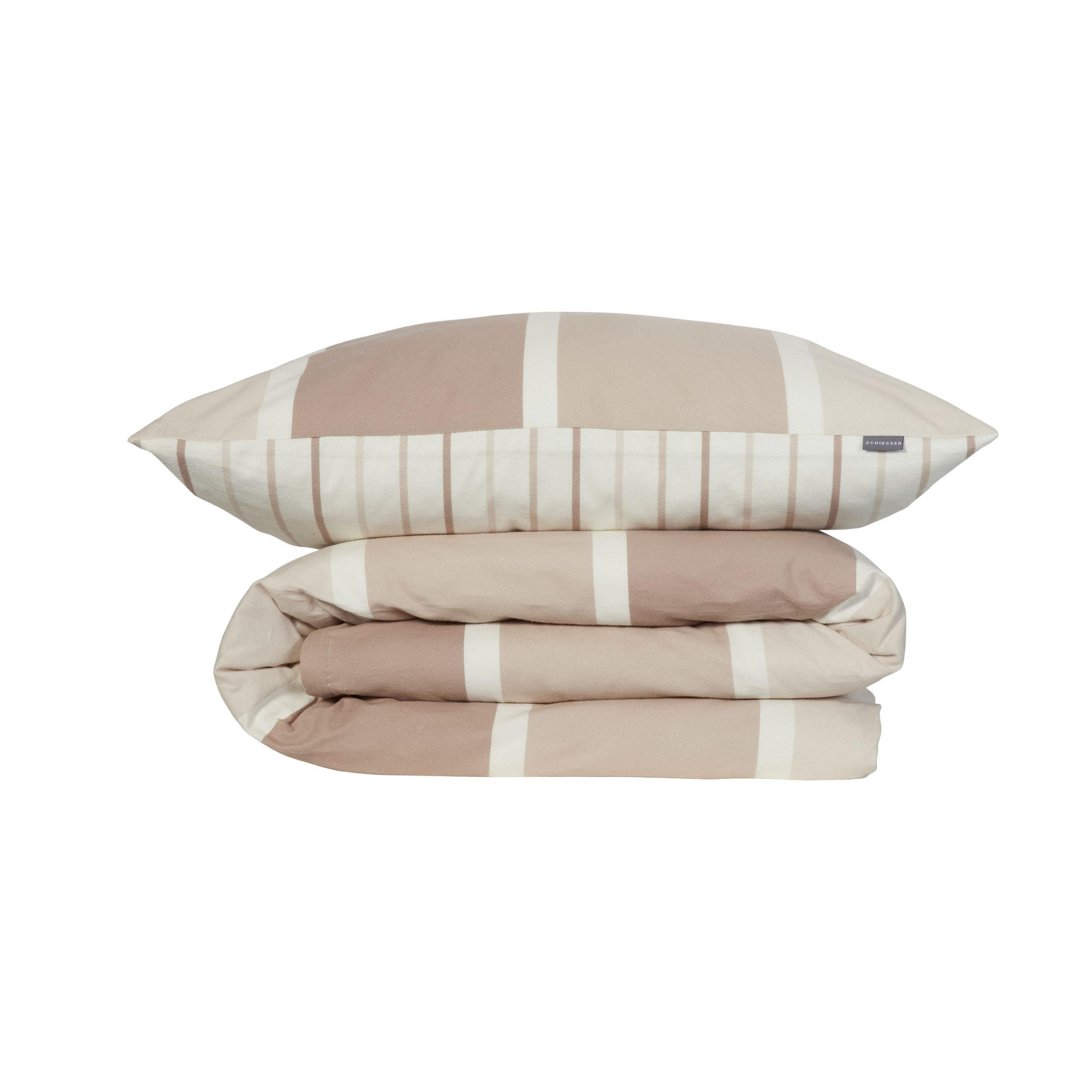 BETTWÄSCHESET Brody - Feinbiber - 2-teilig - 135x200 cm - Taupe - Taupe, Textil (135/200cm) - SCHIESSER