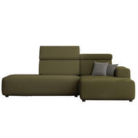 ECKSOFA RICO Rechts, Stoff Grün - Grün, Textil (260/186cm) - Idohome