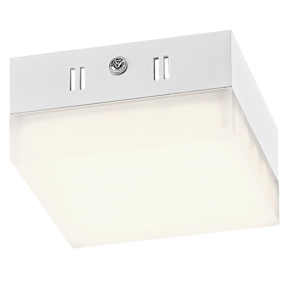 LED DECKENLEUCHTE Aluminium Weiß - Weiß, Metall (9/9/4.5cm) - Globo Lighting