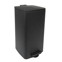 MÜLLEIMER 60 Liter mit Softclose & Fußpedal - Schwarz, Metall (41.5/75.5/49cm) - PROREGAL