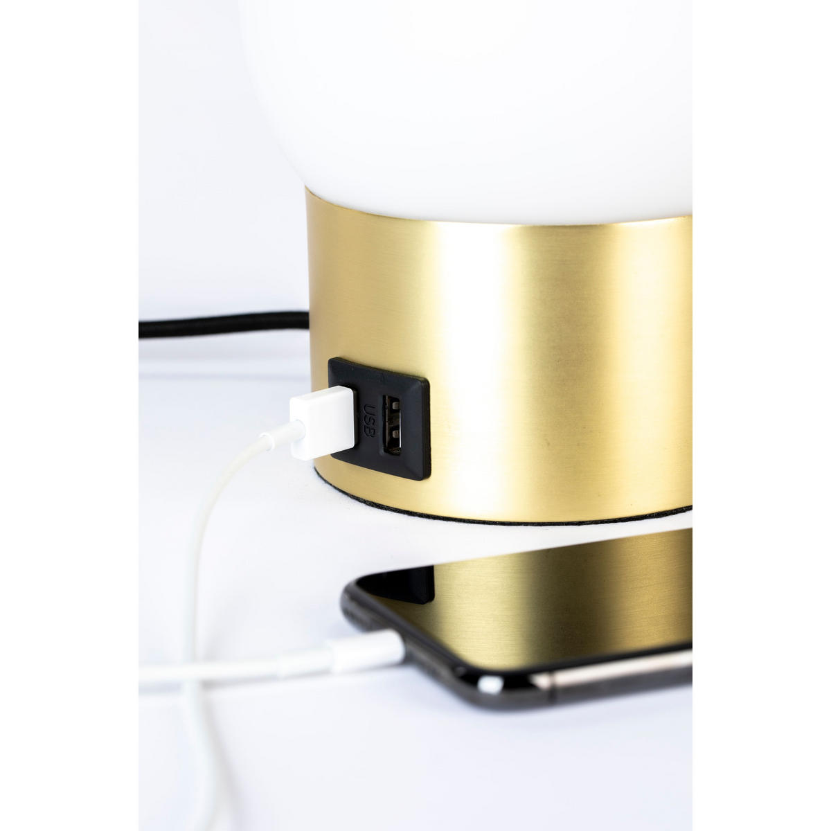 TISCHLAMPE Urban Charger Gold - Goldfarben, Glas (12.5/12.5/24.5cm) - Zuiver
