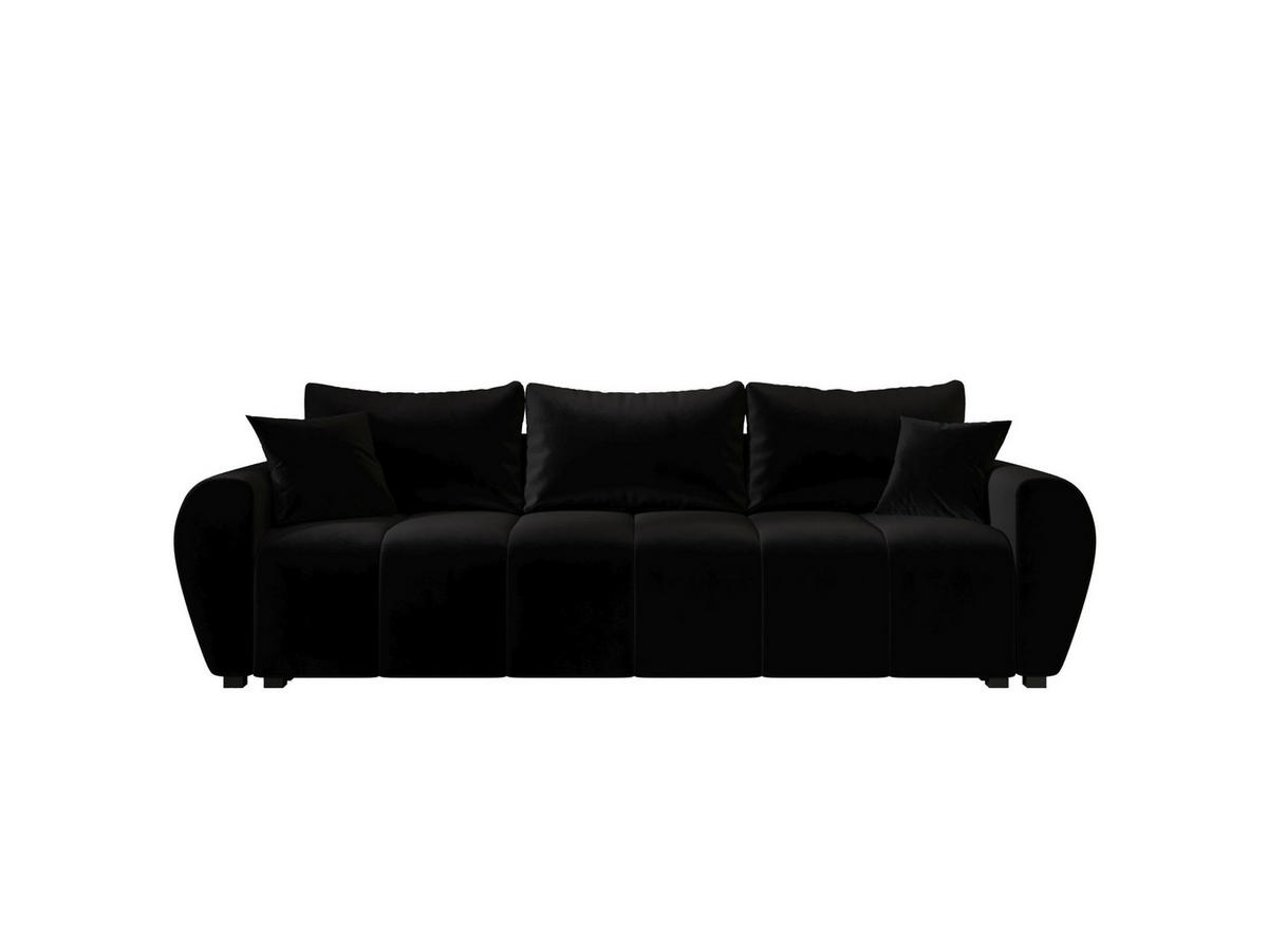 SOFA MOLISA mit Schlaffunktion ITAKA 15 mit Stauraum - Schwarz, Textil (86/82/246cm) - Bedante