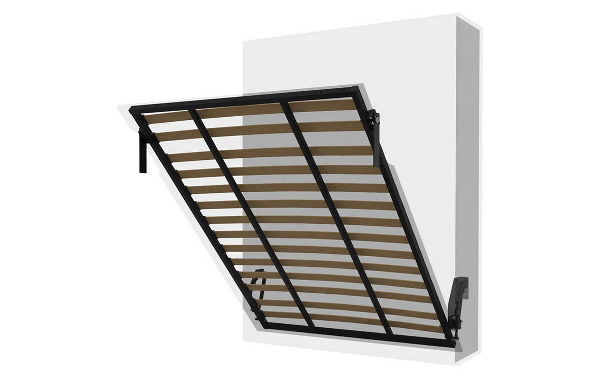 SCHRANKBETT Morphy Einbaubares 140x200 Vertikal - Weiß, Holz/Metall (140/200cm) - WallBedKing