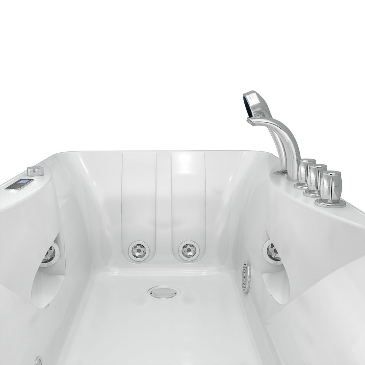WHIRLPOOL Pool Badewanne Wanne W49H-TH-PR-SC 170x80cm - Weiß, Glas/Kunststoff (80/56/170cm) - AcquaVapore by Sandra Jentho