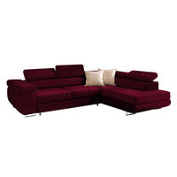 ECKSOFA Wilson 4 Sitzplätze Bordeaux - Rot, Textil (271/201cm) - Petits-meubles