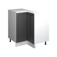 DACHSCHRÄGENSCHRANK ECKSCHRANK Rion Anthrazit Landhaus/Weiß 75.6 x 81.6 cm mit 1 Tür - Anthrazit/Weiß, Holzwerkstoff (75.6/81.6/75.6cm) - Vicco