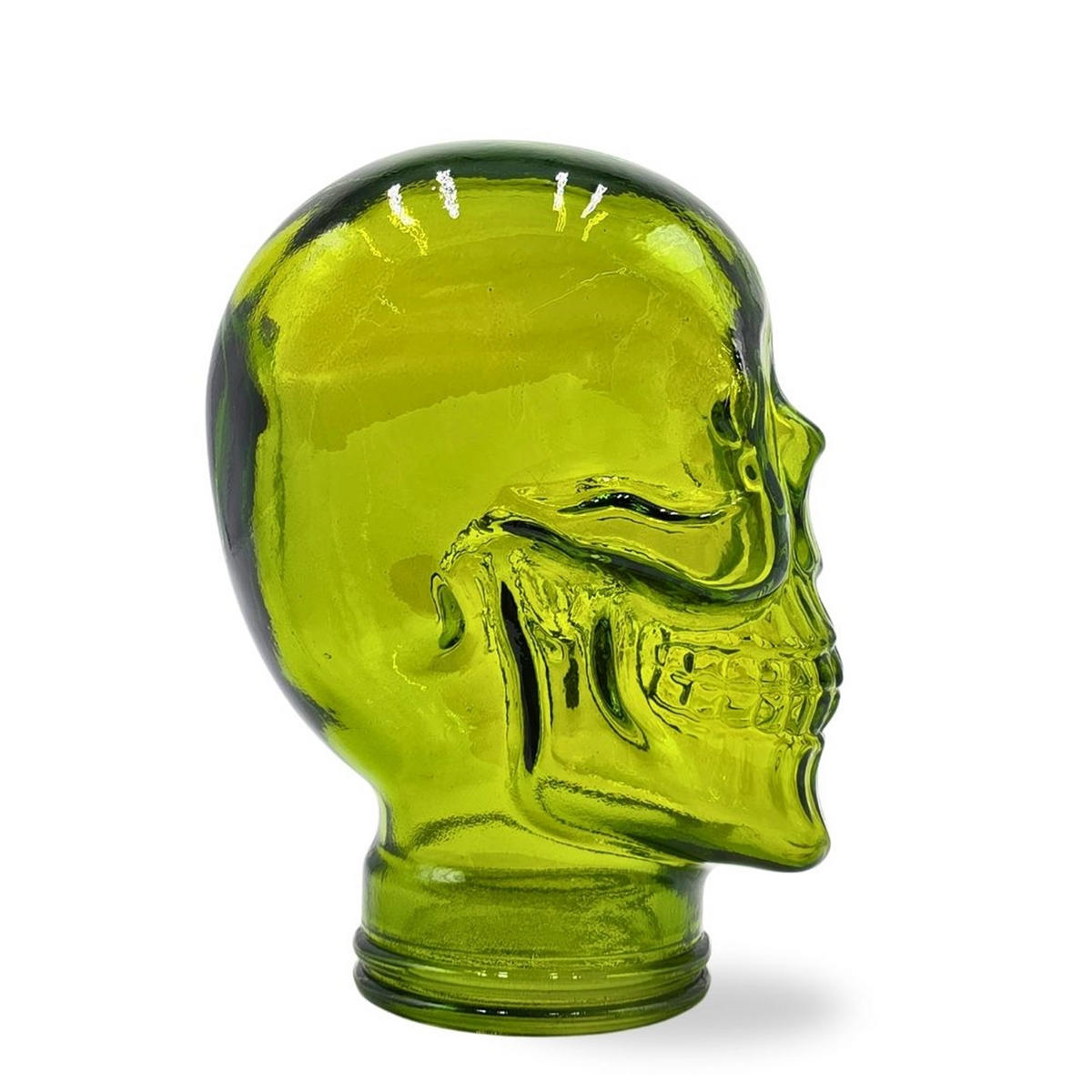 KOPFHÖRERSTÄNDER TOTENKOPF Glas T02 limette - Limette, Glas (19/26/19cm) - DESIGN DELIGHTS