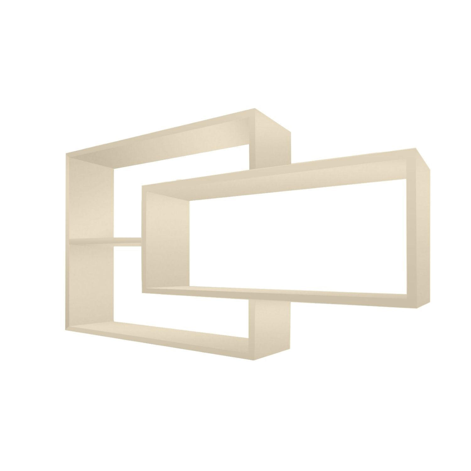 SCHWEBEREGAL KARO Beige - Beige, Holzwerkstoff (20/59/104cm) - Mein-Regal