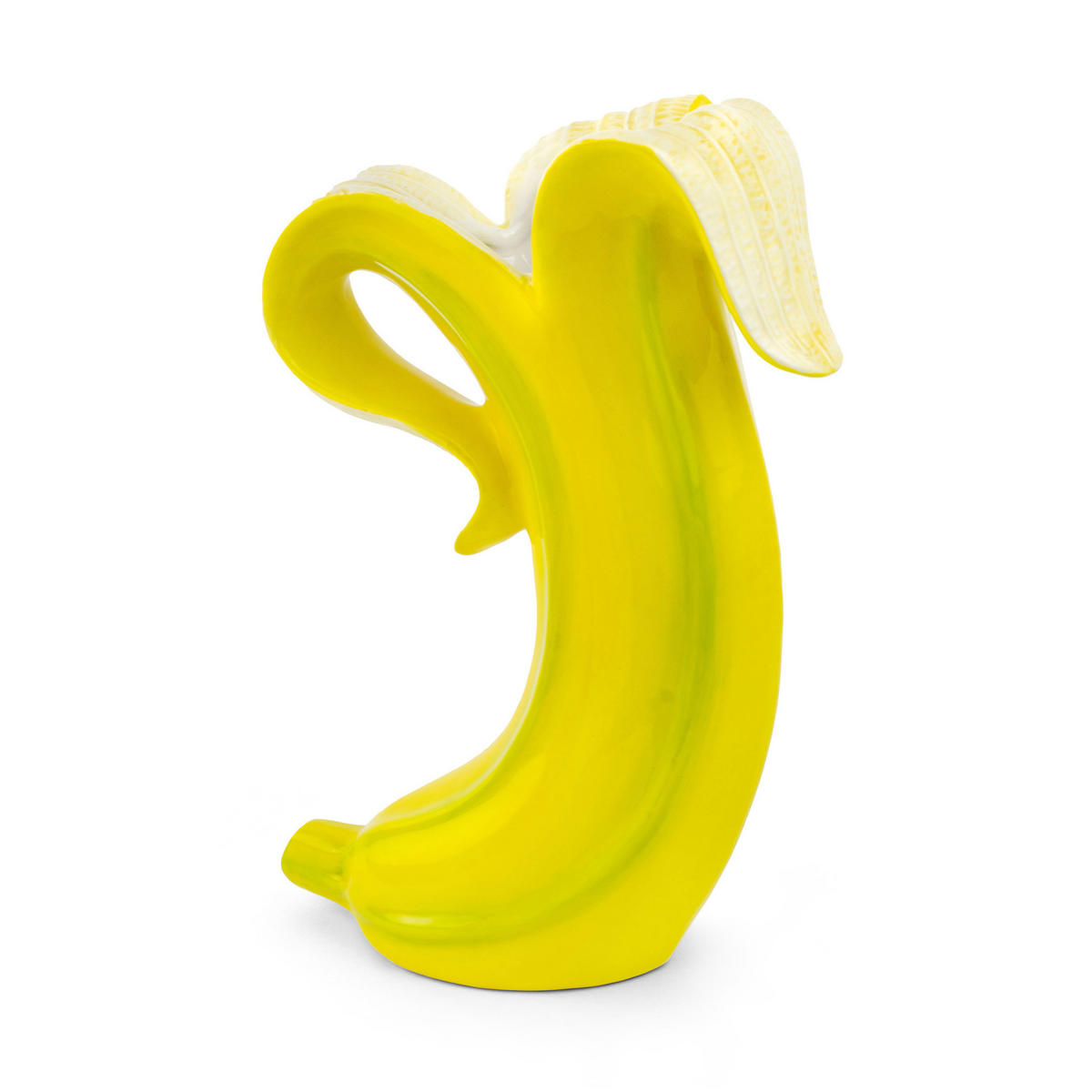 BLUMENVASE Banana Romance, Dolomit, Gelb, 21.8 cm - Gelb, Keramik (21.8cm) - Donkey Products