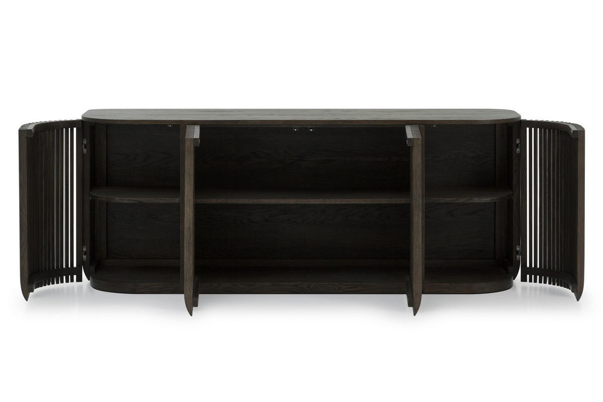 SIDEBOARD Franz, Braune Massiveiche - Braun, Holz (45/69/175cm) - WOODEK
