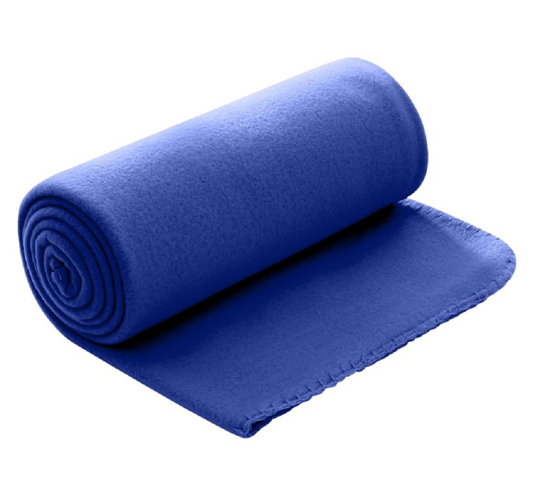 FLEECEDECKE dunkelblau 130/160 cm Kettelrand Anti-Pilling - Dunkelblau, Textil (130/160cm) - wometo