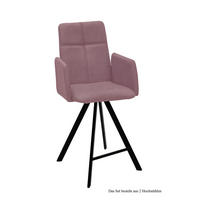 THEKENSTUHL (2er-Set) Dekhova 52x109x60 Schwarz/Rosewood - Dunkelrosa/Schwarz, Kunststoff (60/109/52cm) - 58aufmkessel