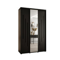 SCHWEBETÜRENSCHRANK 235,2/160/45 3-türig - Schwarz, Holz/Metall (160/235/45cm) - Abiks Möbel