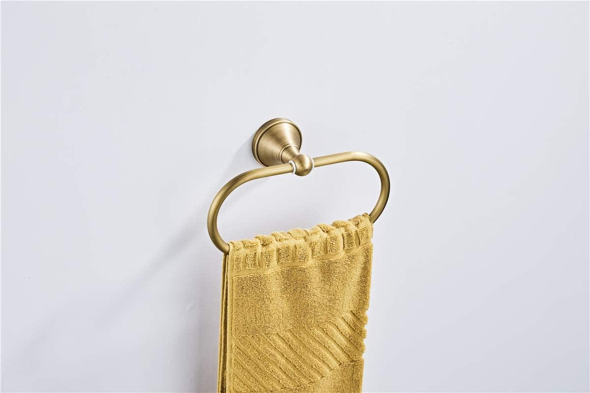 HANDTUCHSTANGE , Ovaler Handtuchring - Gelb, Metall (10/7.2/21cm) - BELZ