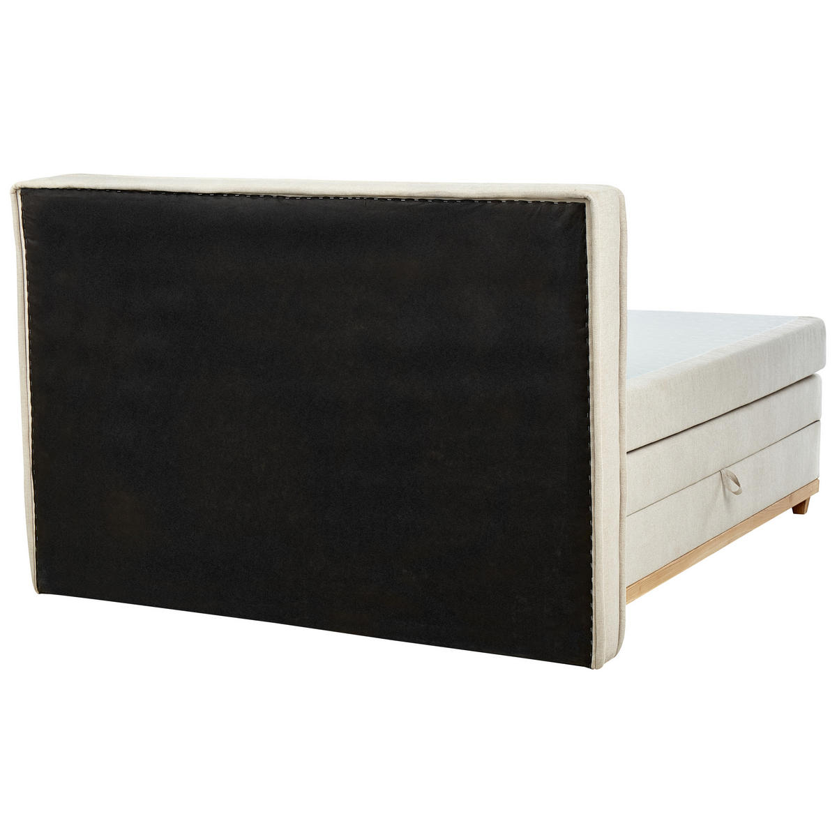 BOXSPRINGBETT 160/200cm Helles Beige Dynasty - Beige, Textil (160/200cm) - Beliani