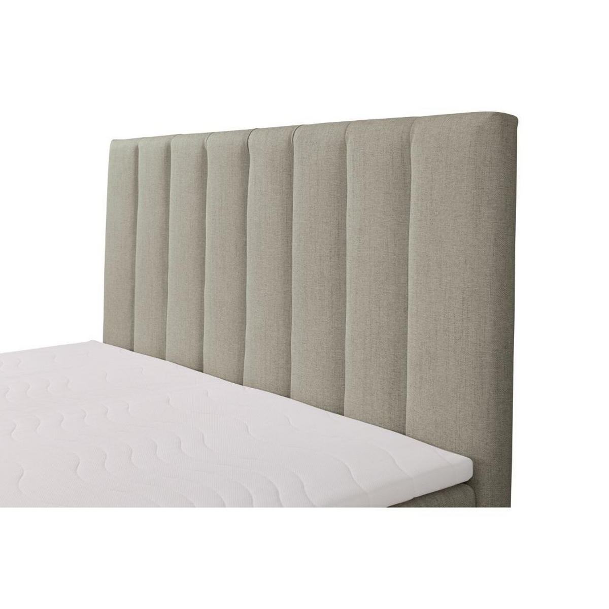 BOXBETT Siena mit Bonnelmatratze und Topper, 140x200, Grau - Schwarz/Grau, Holzwerkstoff/Kunststoff (140/200cm) - AN-Moebel 4u