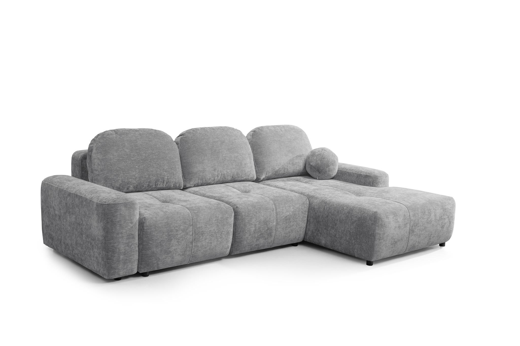 ECKSOFA Argos In Vibe - Grau, Holzwerkstoff/Textil (267/170cm) - Fun Möbel