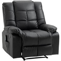 MASSAGESESSEL 94/99/99 cm in Schwarz mit 8-Punkt-Massage und Relaxfunktion - Schwarz, Kunststoff (99/99/94cm) - Flora Grace