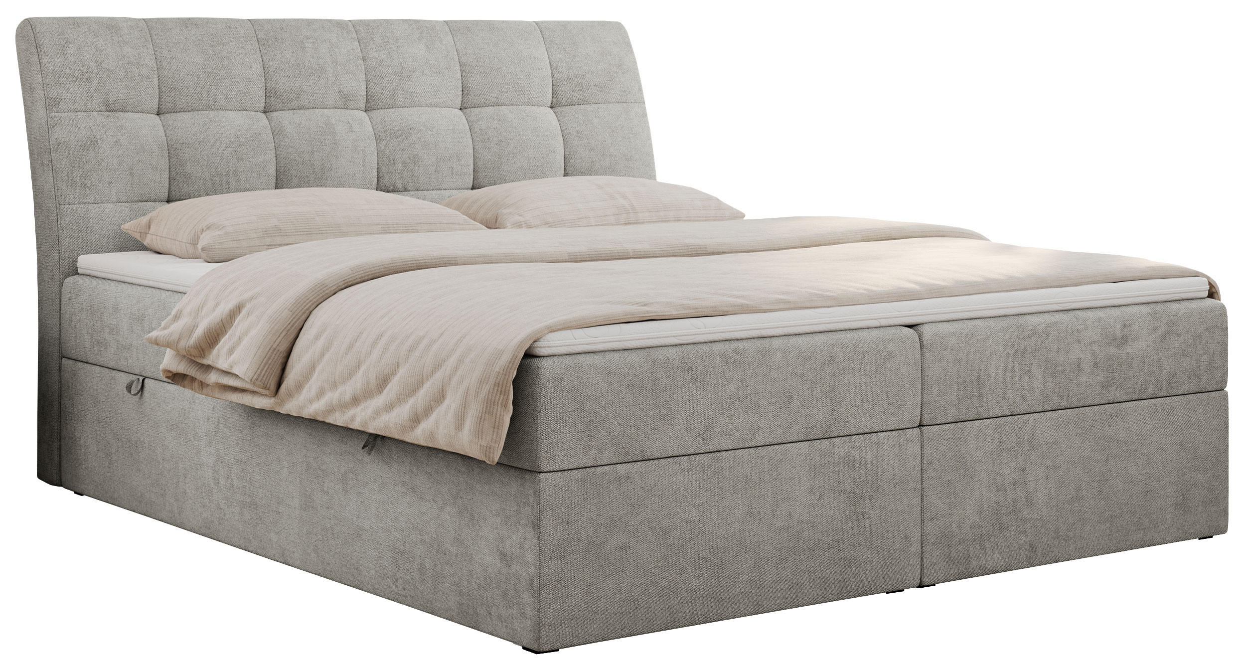 MKS Boxbett Hellgrau 140x200 cm