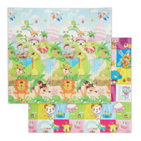 SPIELMATTE - Multicolor, Kunststoff/Textil (195/175cm) - Relaxdays