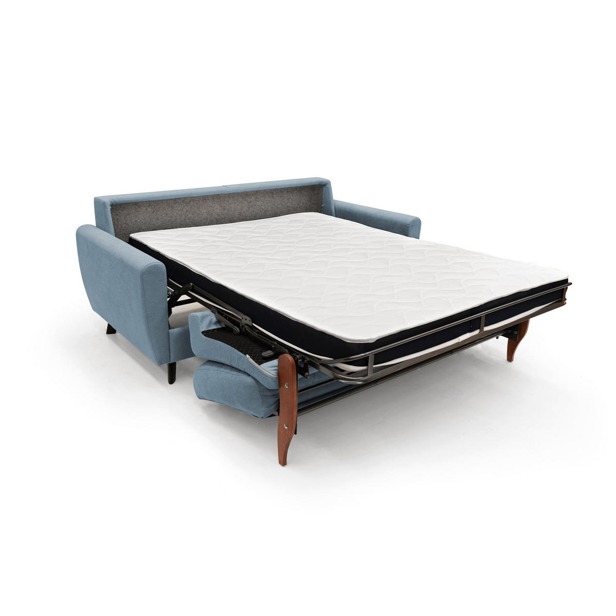 SCHLAFSOFA Callisto - Hellblau, Textil (208/97/96cm) - Divani.store