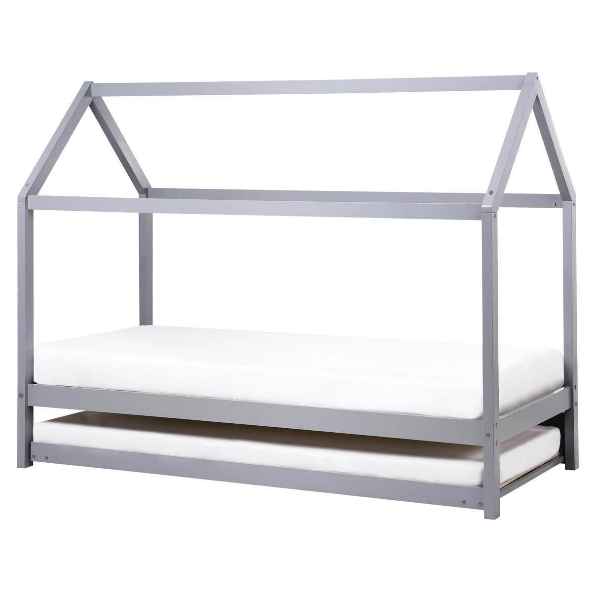 KINDERBETT 90x200 cm Grau Crillon - Grau, Holz (90/200cm) - Beliani