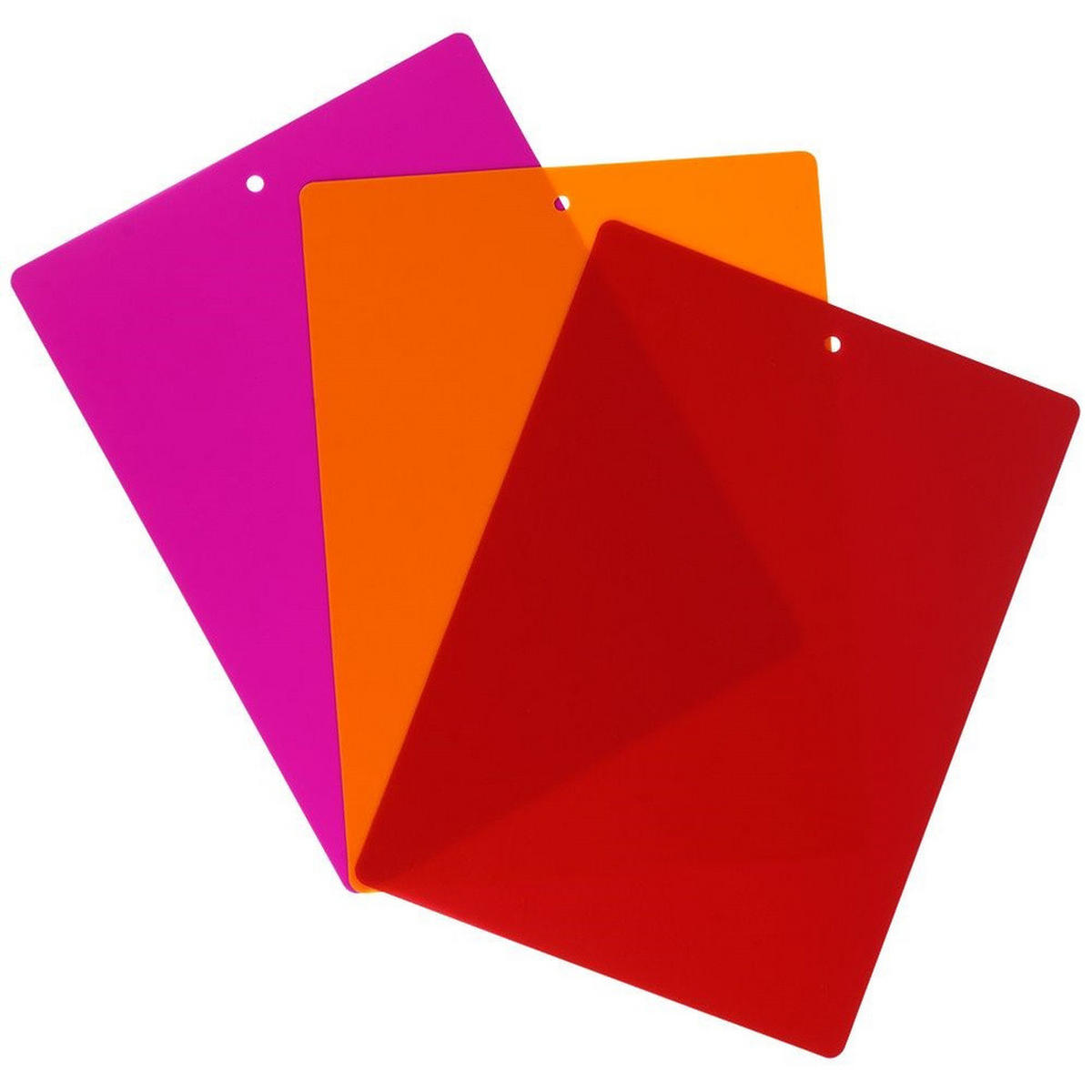 SCHNEIDEBRETT-SET Flexibel 3er-Pack bunt - Multicolor, Kunststoff (28/38cm) - Orion 