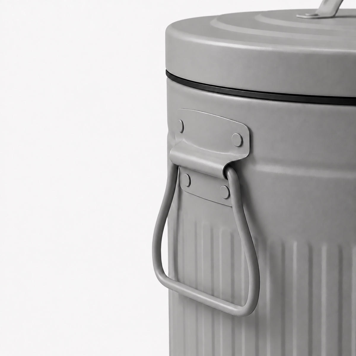 MÜLLEIMER Grau 12 l Tretpedal Softclose Metall - Grau, Kunststoff/Metall (25/41/25cm) - Relaxdays