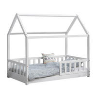 KINDERBETT Marli mit Matratze weiß 80x160 cm - Weiß, Holzwerkstoff (80/160cm) - Juskys