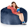 RIESEN-SITZSACK XXL JUMBO Velours 5ft - Dunkelblau, Textil (150/120/150cm) - Green Bean