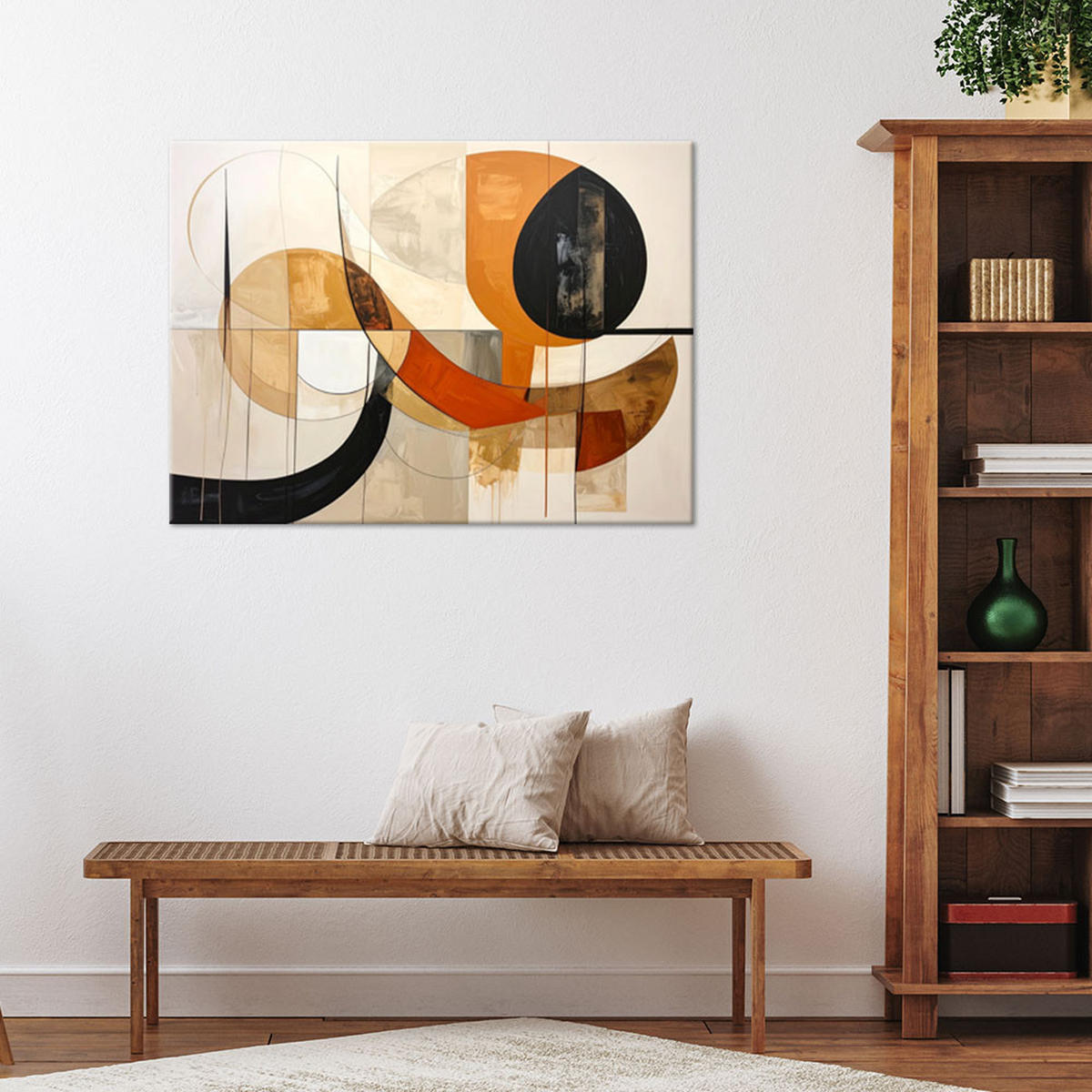 LEINWANDBILD Abstraktion 120x80cm - Beige, Textil (120/80cm) - Feeby