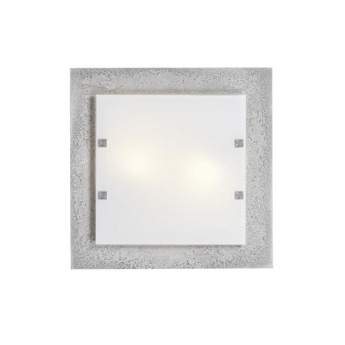 DECKENLEUCHTE - Grau, Metall (50/50/9cm) - Lumicom