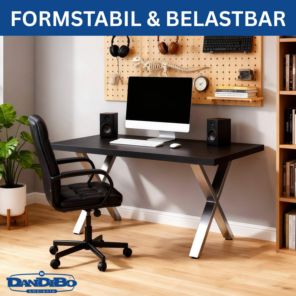 TISCHEBEINE Edelstahl Set 72 x 60 cm Tischgestell Möbelfüße 96676 - Edelstahlfarben, Metall (60/72/8cm) - DanDiBo