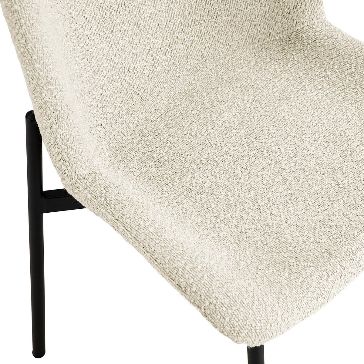 POLSTERSTUHL - 2er-Set - Schwarz/Grau, Textil/Metall (52/79/49cm) - home24