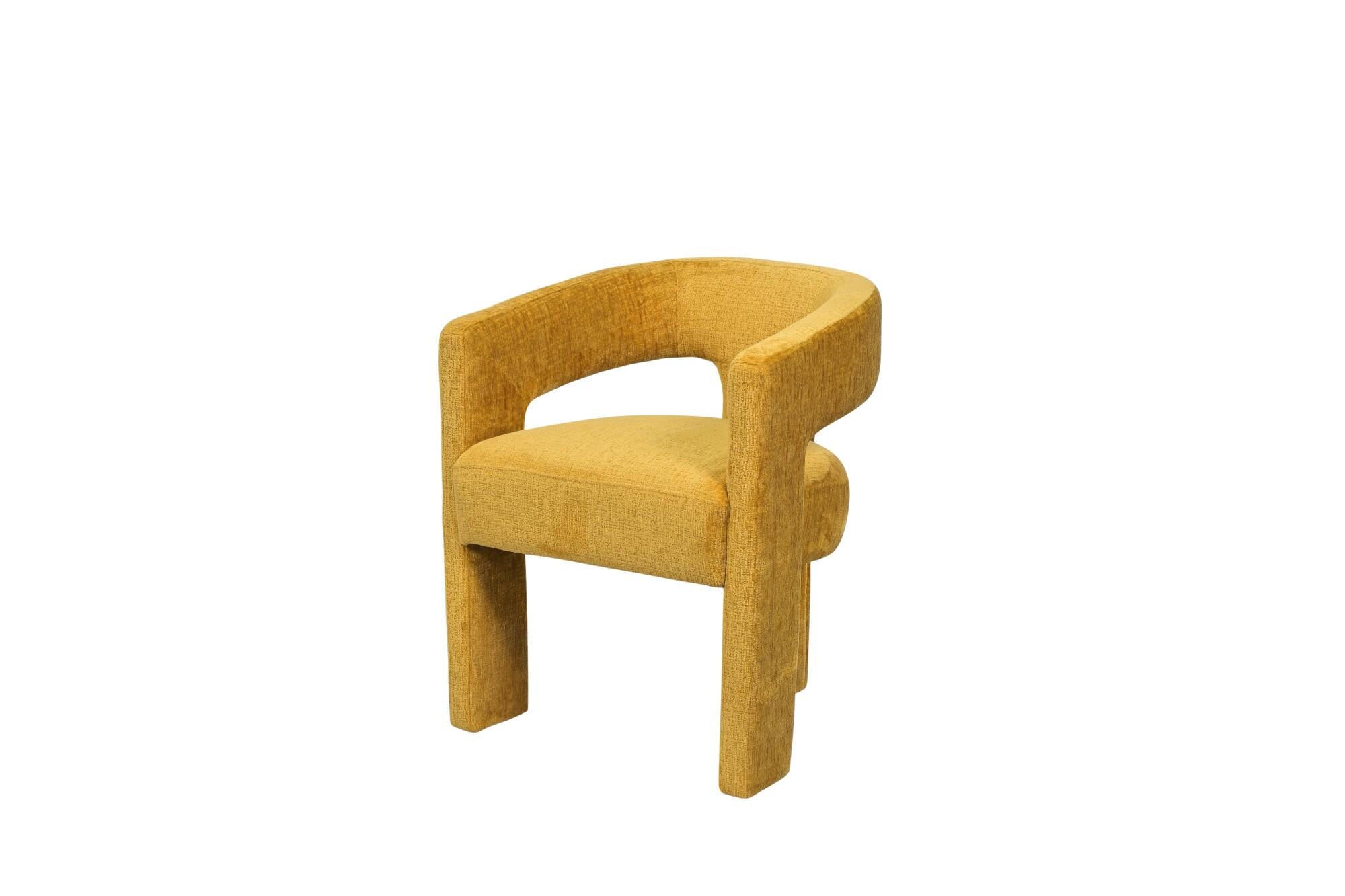 ESSZIMMERSTUHL LEITH Gelb 62x58x75 cm - Gelb, Textil (62/75/58cm) - FURNLUX