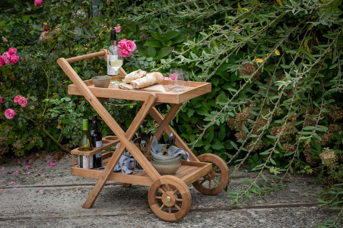 SERVIERWAGEN Chester - Naturfarben, Holz (48/83/71cm) - Mr. Deko