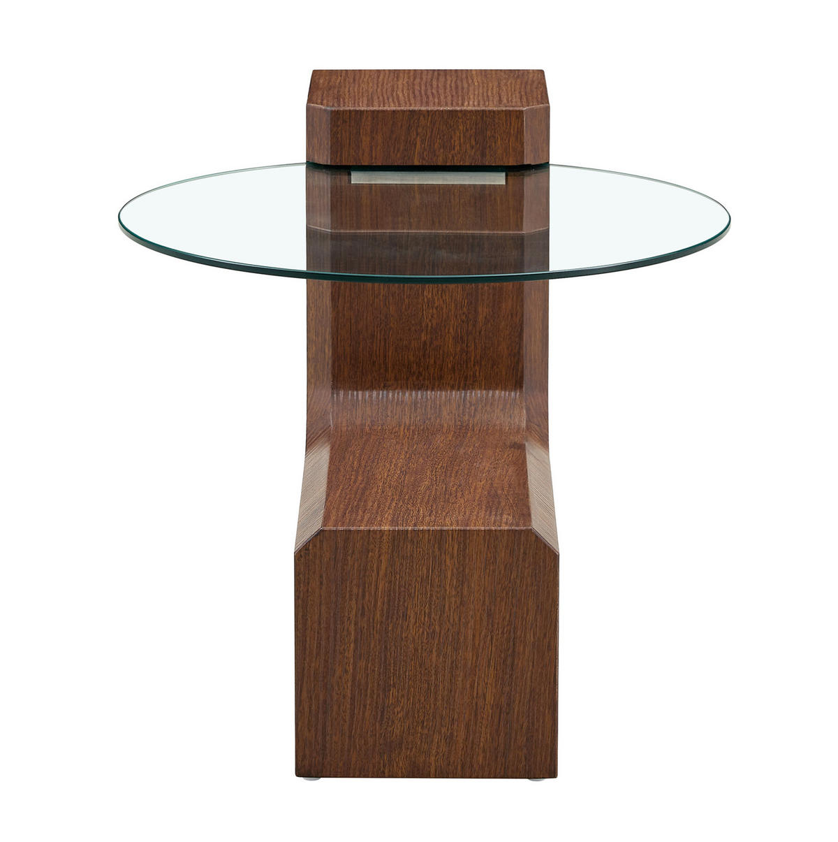 COUCHTISCH-SET 61/30 cm & 44 cm aus MDF und Glas, Nussbaumoptik mit Ablage - Nussbaumfarben, Holzwerkstoff (61/61/30cm) - Flora Grace