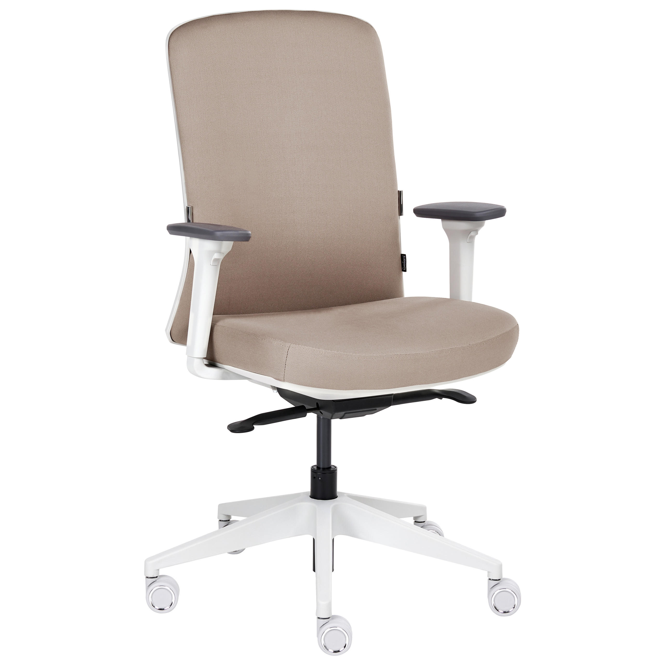 KANCELÁŘSKÁ ŽIDLE Látka Taupe Kamilon - černá/béžová, textil (60/98/65cm) - Beliani
