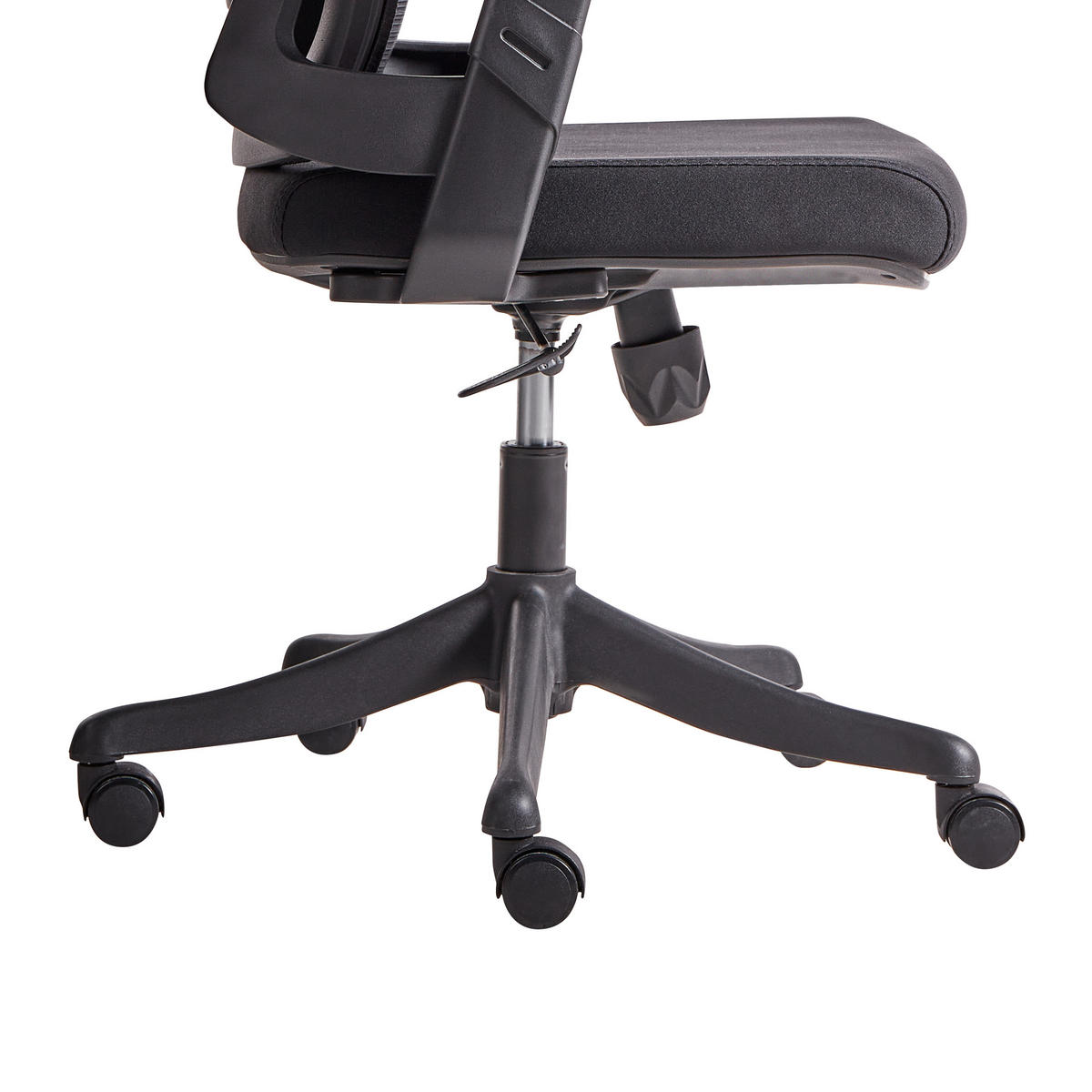 BÜROSTUHL Schwarz Bard - Schwarz, Textil (50/113/66cm) - Beliani