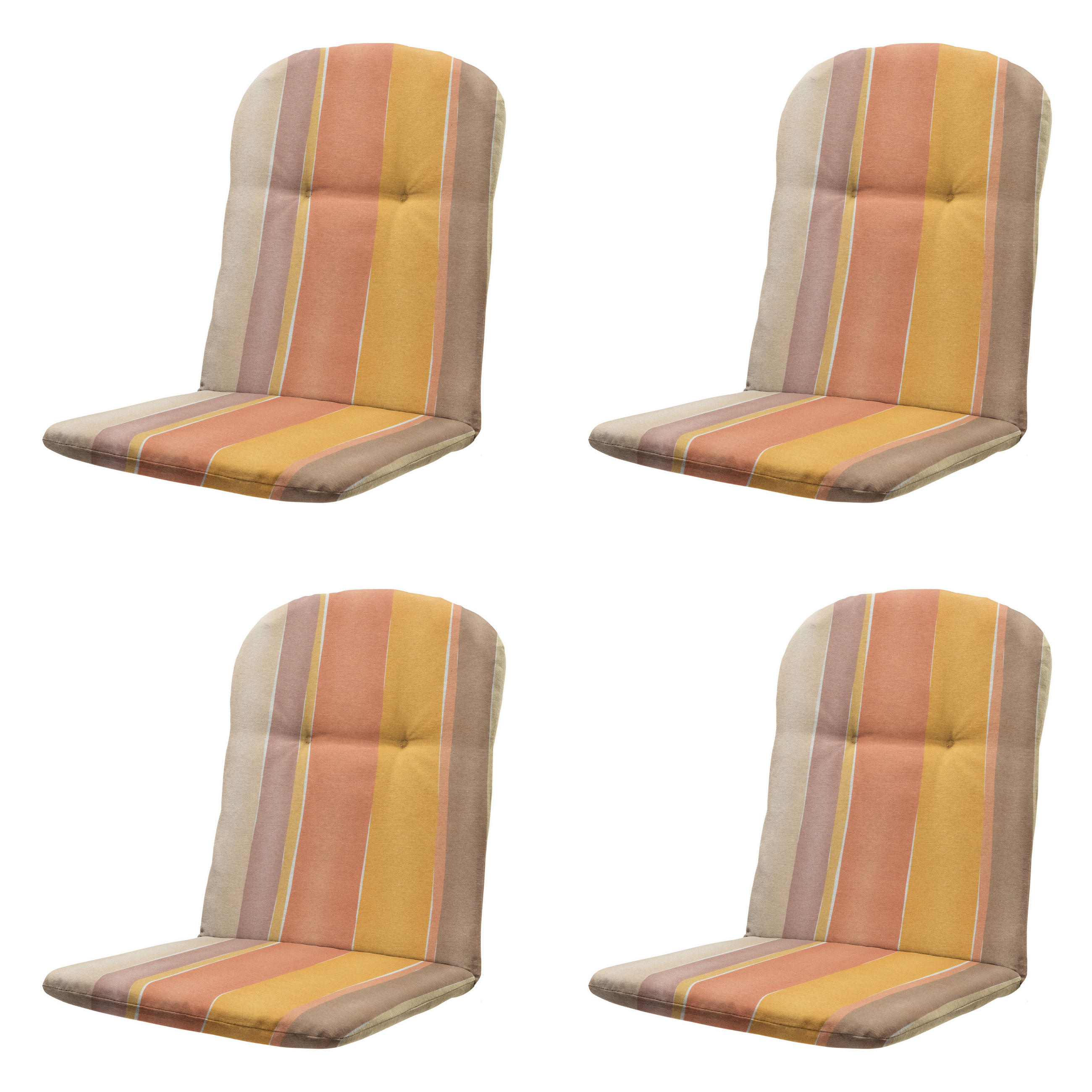 GARTENSTUHLKISSEN Nox - Mehrfarbig - 96/45/3,5 cm - 4er-Set - Multicolor, Textil (45/3/96cm) - Madison