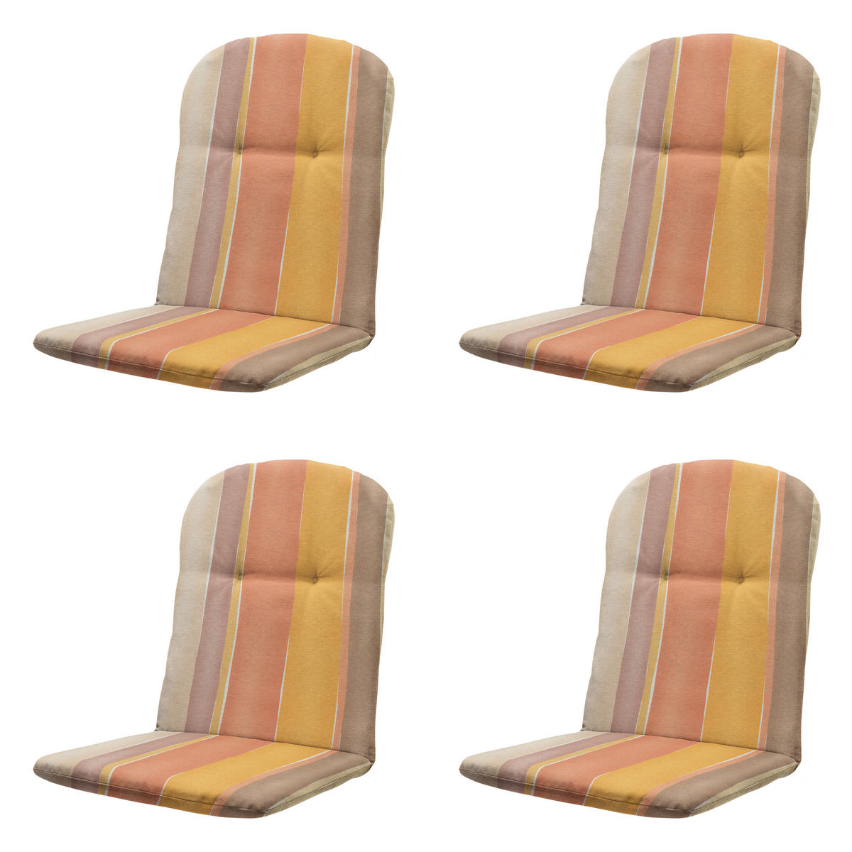 GARTENSTUHLKISSEN Nox - Mehrfarbig - 96/45/3,5 cm - 4er-Set - Multicolor, Textil (45/3/96cm) - Madison