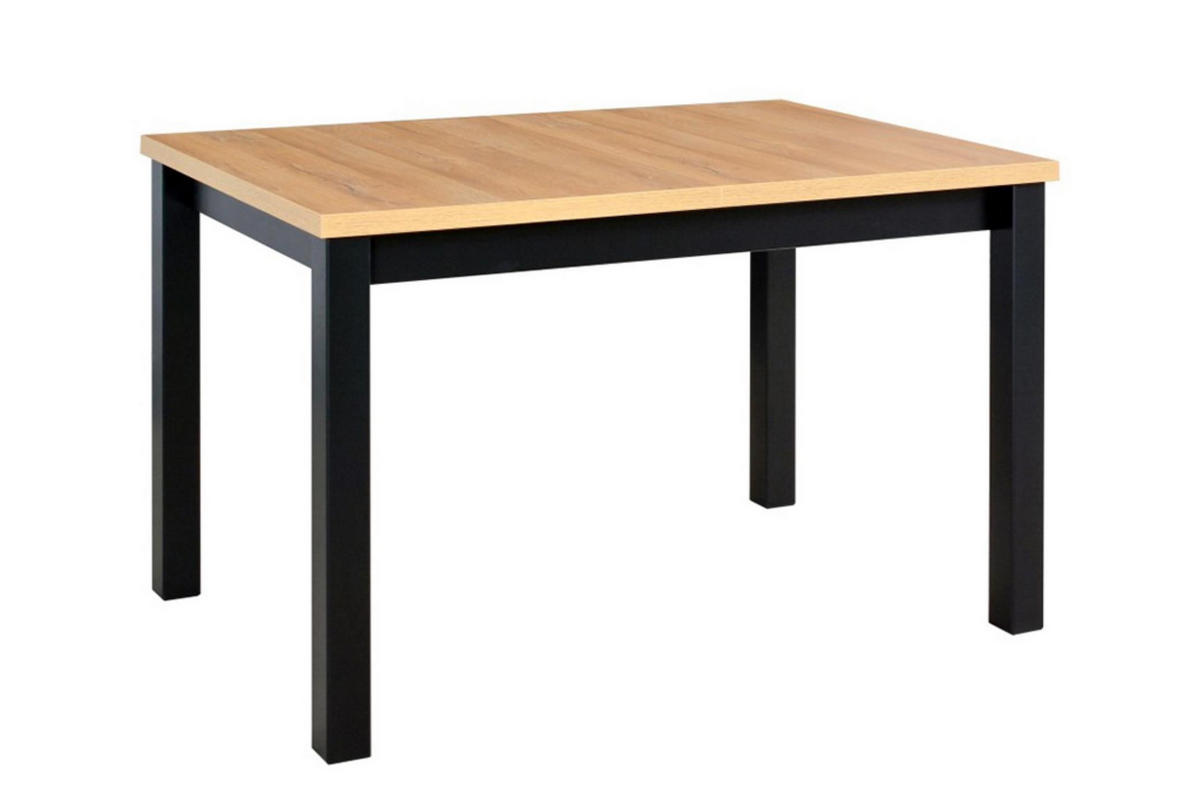 TISCH Max V Grandson Eiche, Klapptisch mit Schwarz Beine - Eichefarben/Schwarz, Holz/Holzwerkstoff (120/80/78cm) - Bettso