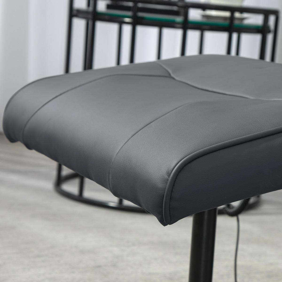 RELAXSESSEL mit Fußhocker, Elektrischer Massagesessel mit Liegefunktion - Dunkelgrau, Metall (81/105/76cm) - HOMCOM