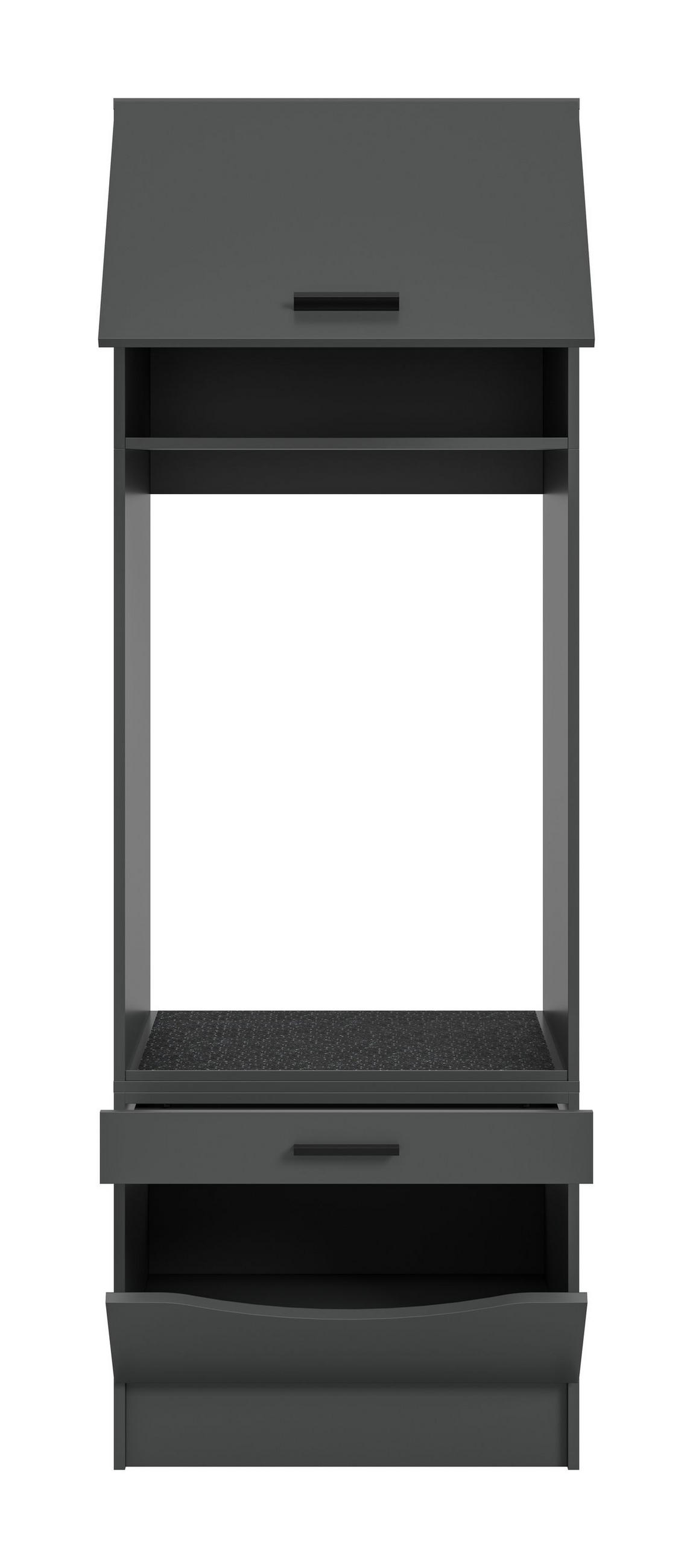 WASCHMASCHINENSCHRANK FREE (B/H/T: ca. 66/195/68 cm) in anthrazit/anthrazit - Anthrazit, Holzwerkstoff (66/195/68cm) - Homes & Jones