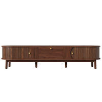TV-STOLIK in Nussbaum-Optik, Fernsehschrank s Schiebetüren - biela, kompozitné drevo (170/38/40cm) - Urban Meuble